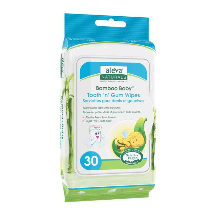 Aleva Naturals Bamboo Tooth & Gum Wipes - 30pcs - Waha Lifestyle