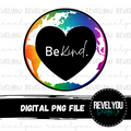 Be Kind Globe Script - PNG