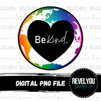Be Kind Globe Script - PNG