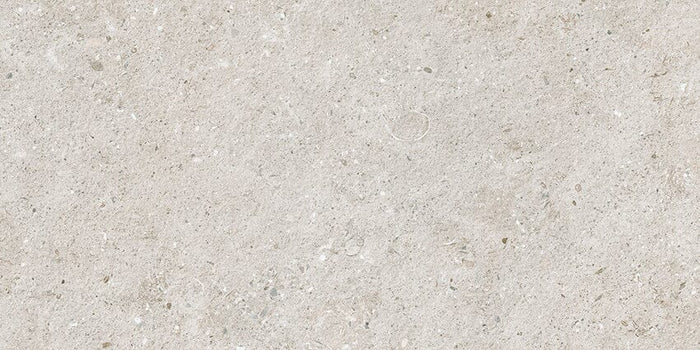 Light grey rectangular stone effect tile.