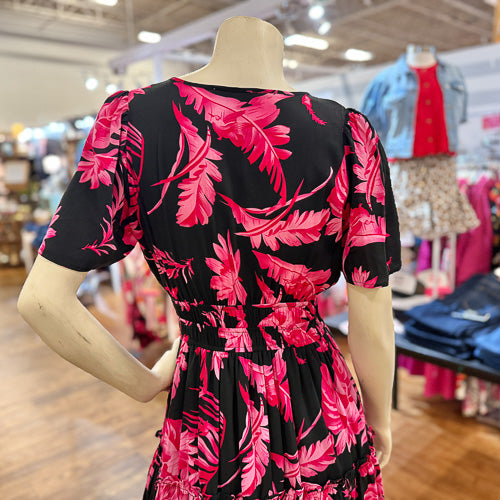 Black & Pink Floral Dress