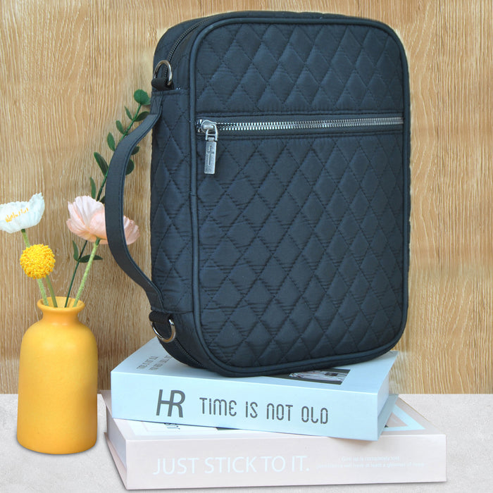 Black Quilted NGIL Bible Case Cover
