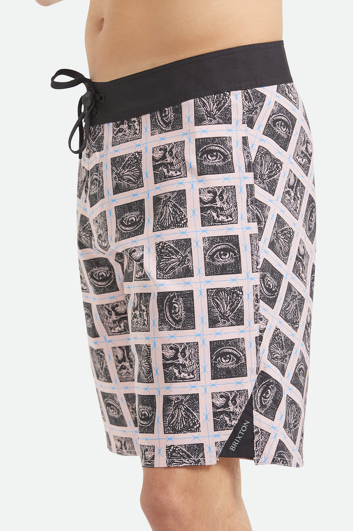 Men's Blitz Boardshort 19" in the color Silver Pink/Black - Additional Fit image