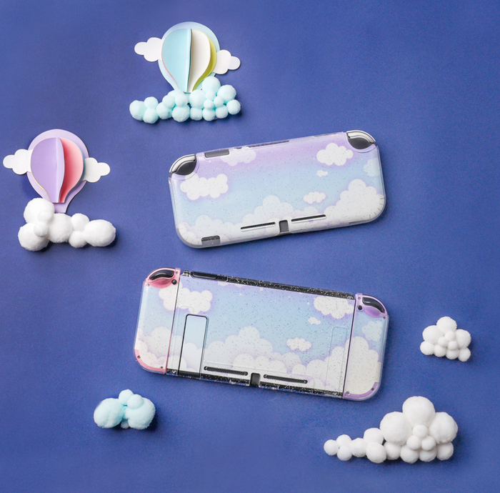 Blue Clouds Switch Skin - Pastel Switch Standard or Lite Wraps