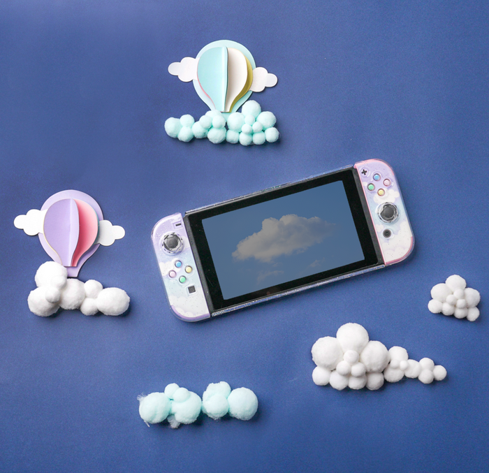Blue Clouds Switch Skin - Pastel Switch Standard or Lite Wraps