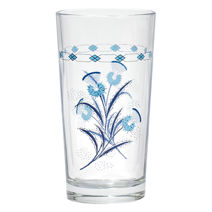 Blue Floral Glass