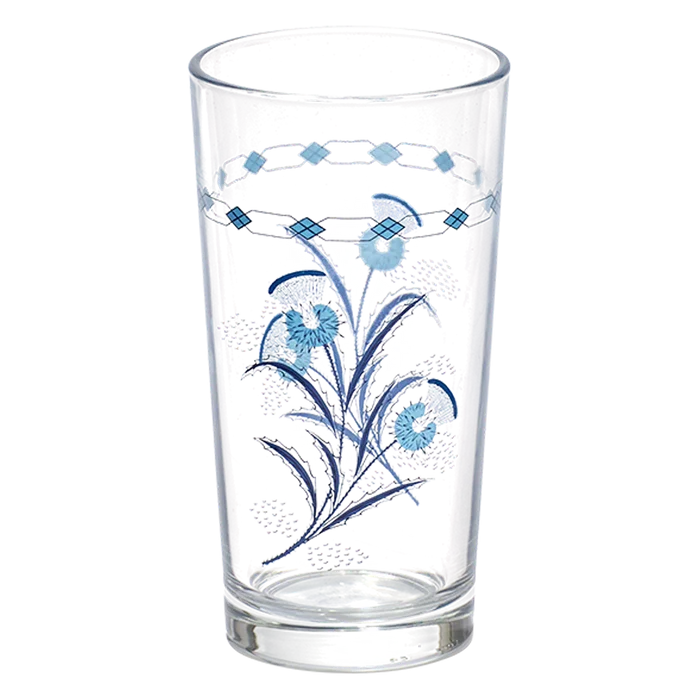Blue Floral Glass