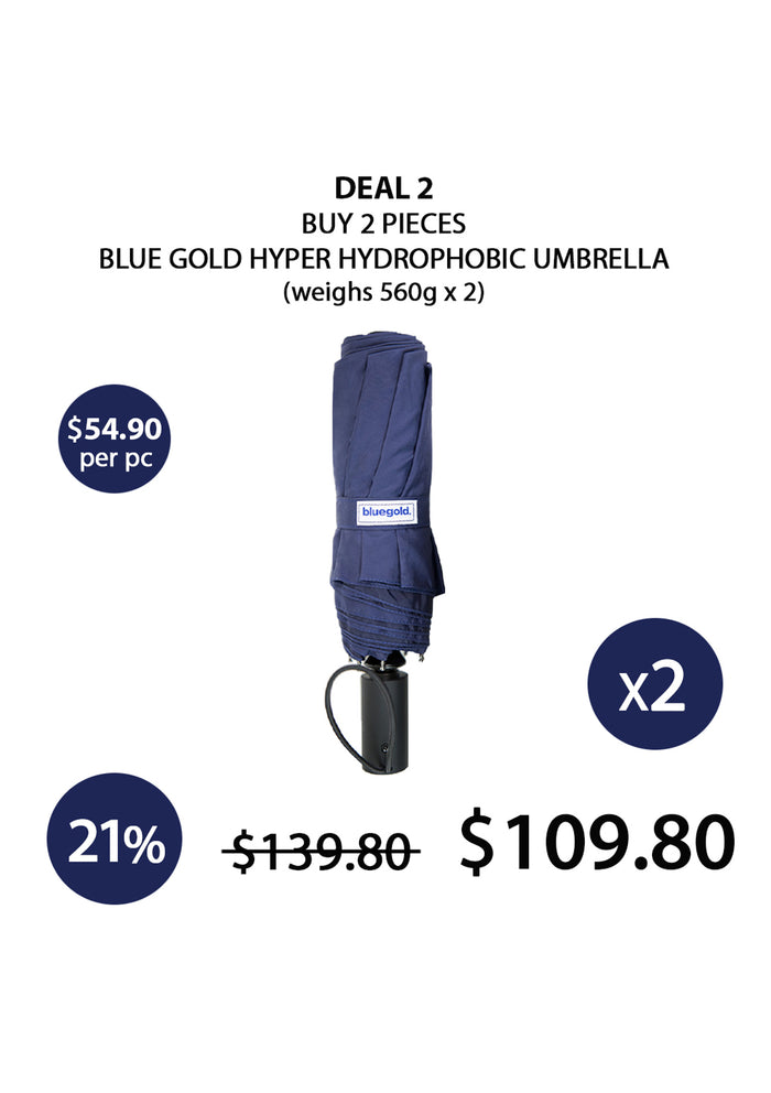 [BLUE GOLD] Hyper Hydrophobic Umbrella