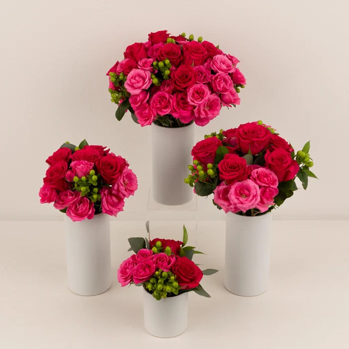Bright Pink Flower Centerpieces Close Up - Image