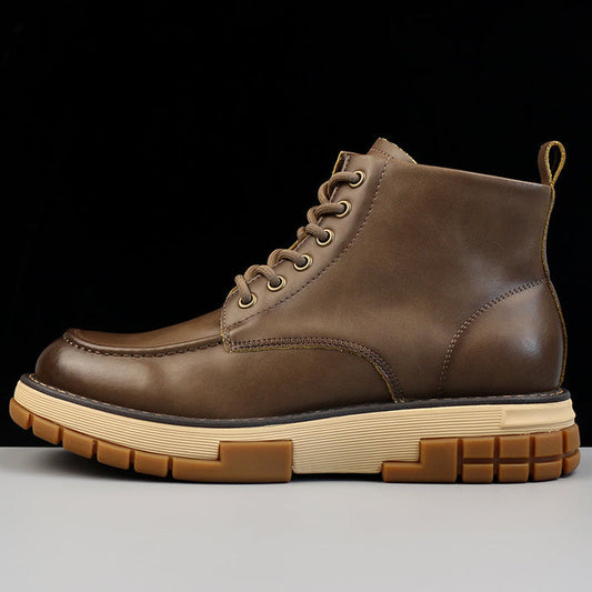 British Style Leisure Outdoor Tooling Martin Boots Men's Shock Absorbing Thick Sole