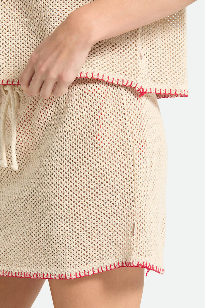 BRIXTON Mini Crochet Skirt (Timeless Taupe)