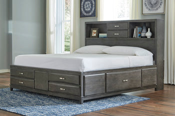 Caitbrook B476-66 Gray KingCal King Storage Drawers