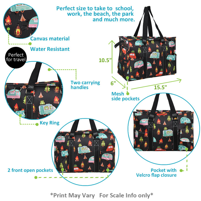 Camper Nights NGIL Zippered Caddy Organizer Tote Bag
