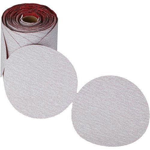 Carborundum Premier Red Sandpaper PSA Sanding Disc 6" 220 Grit 100 Per Roll