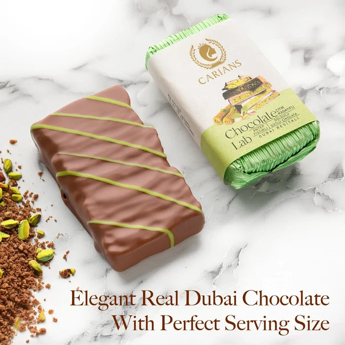 Carian's Bistro | Dubai Chocolate Bar - Premium Pistachio,  3.35 oz