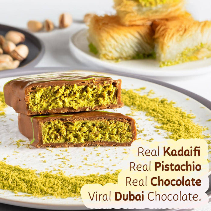 Carian's Bistro | Dubai Chocolate Bar - Premium Pistachio,  3.35 oz