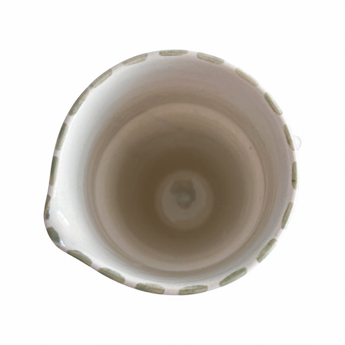 handmade Moroccan pitcher with floral pattern motif