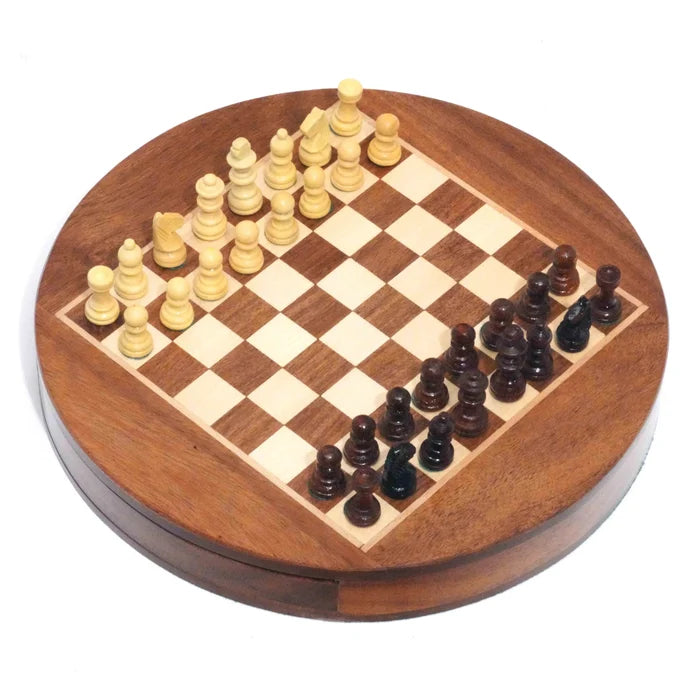 Chess Set Round- 9" Magnetic
