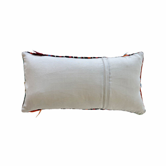 Chester Handmade Turkish kilim pillow cover made with vintage rugs 12x24 bold stripe