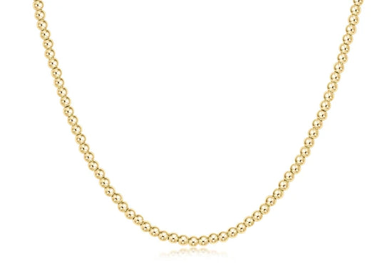 choker beaded - classic gold 3mm