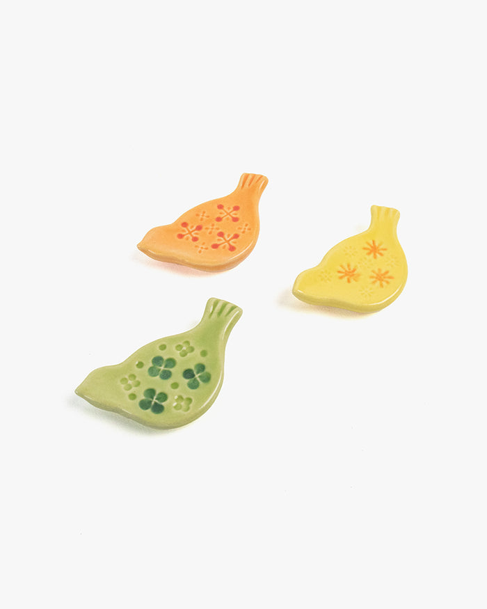 Chopstick Rest, Masterscraft, Bird, Flower