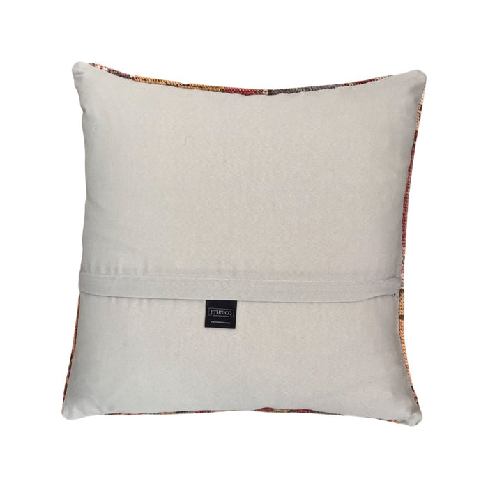 Handmade traditional Turkish oushak pillow cover made with vintage rugs 20x20