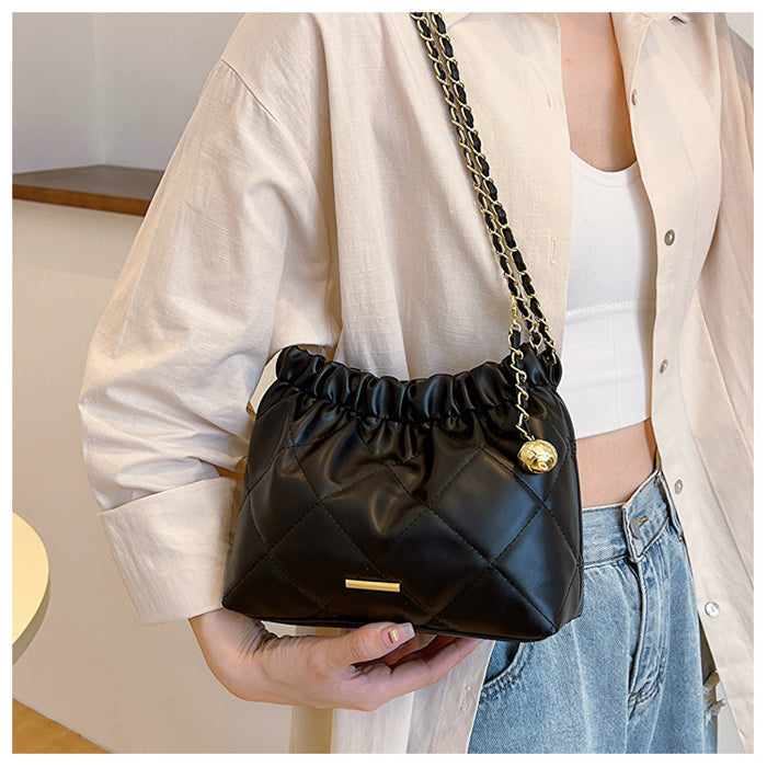 CL1122 - Plated Chain Shoulder Bag