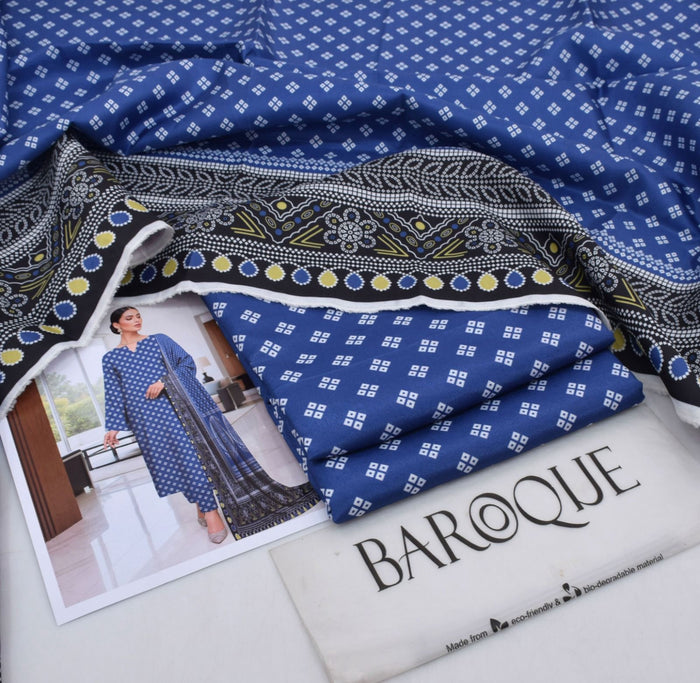 Classic Karandi 3pc Set – Shirt, Pants & Dupatta