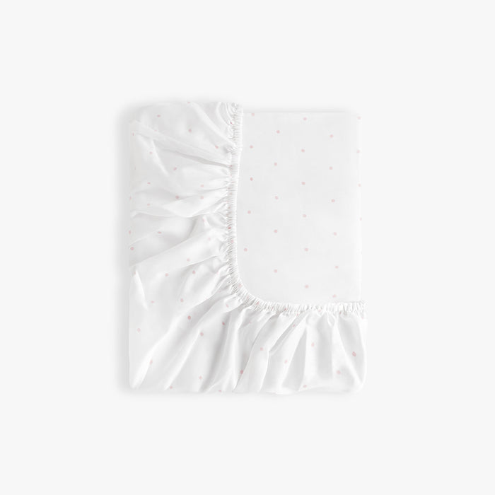 Pink Polka Dot Changing Pad Folded
