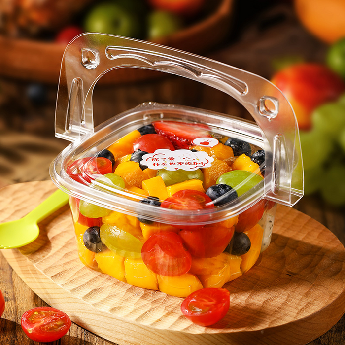 Clear PET Plastic Small Cake Container With Lid