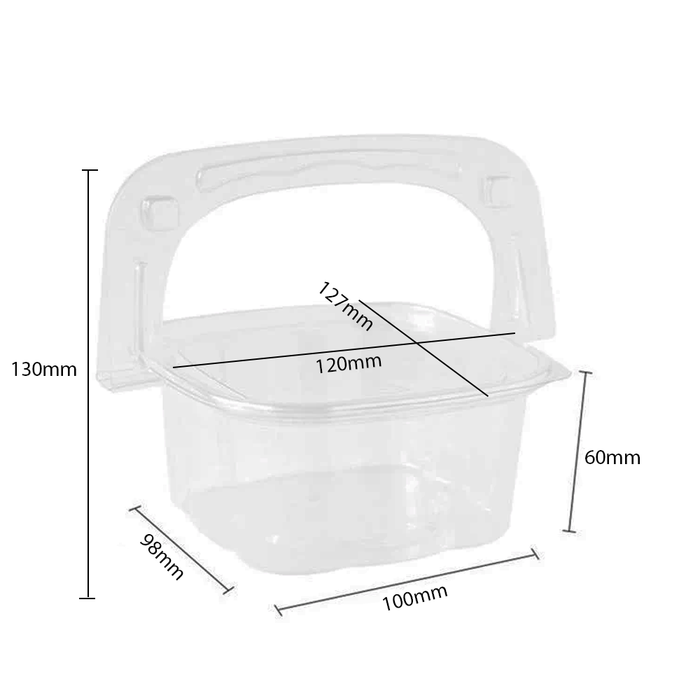 Clear PET Plastic Small Cake Container With Lid