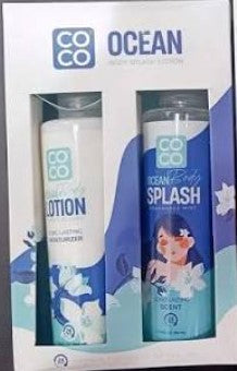 كوكو بادي سبلاش +بادي لوشن اوشن ازرق - Coco Body Splash & Body Lotion Set - Ocean Blue