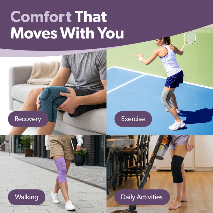 This meniscus knee brace is perfect for athletes including bikers, runners, sports players, and more