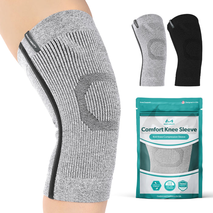 The incrediwear knee sleeve is an athletic bamboo brace to help provide sports pain relief