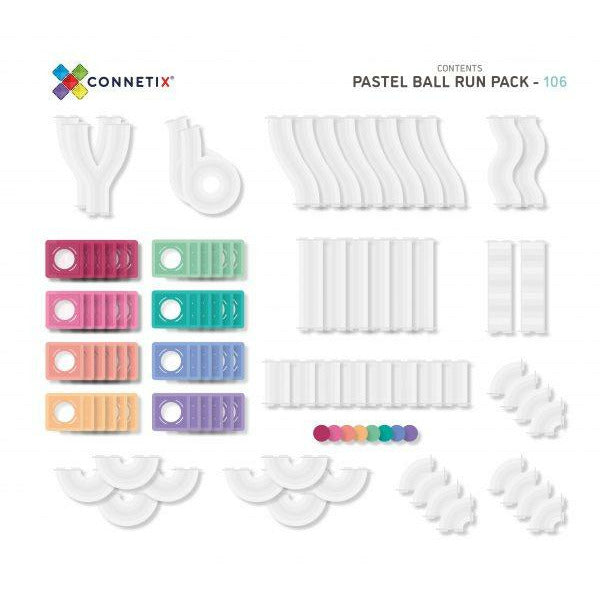 Connetix | Pastel Ball Run 106pcs