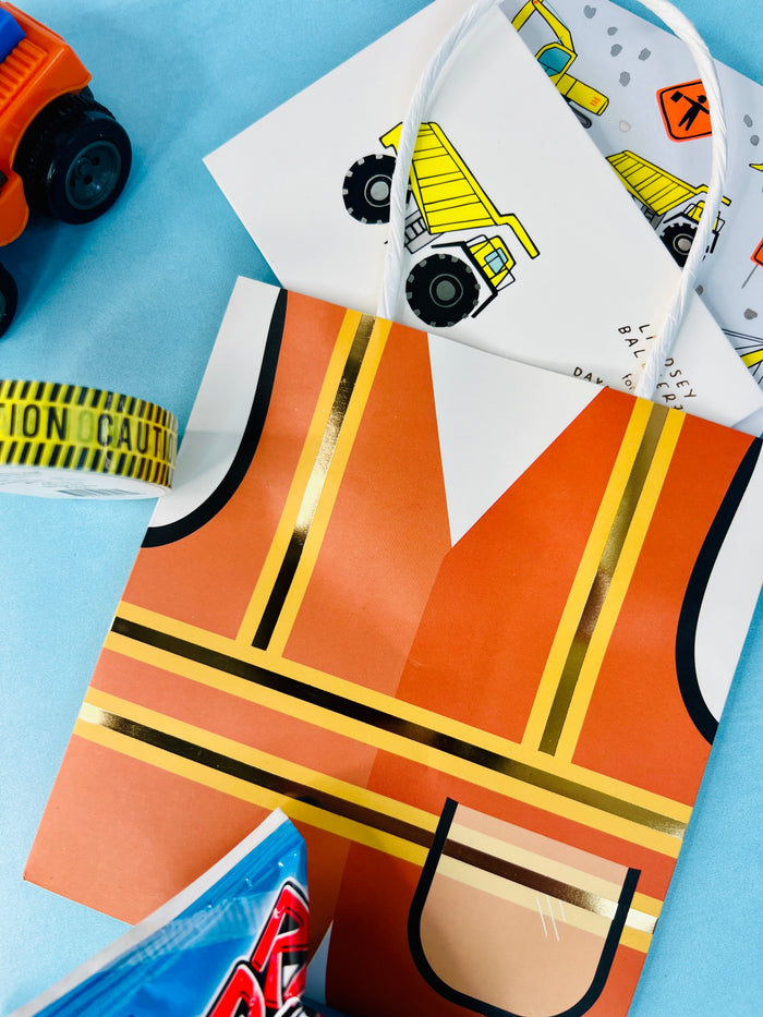 Construction Vest Treat Bag Set