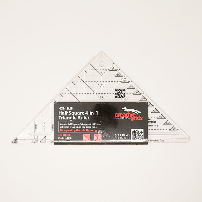Creative Grids Ruler - Half Square 4-in-1 Triangle