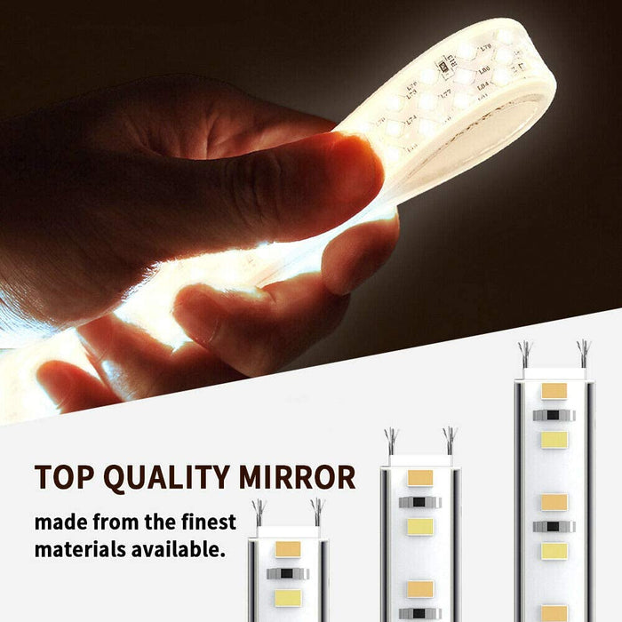 Cubicles Bathrooom Led Mirror with Touch Sensor & Dimmable (3 Lights Integrated)