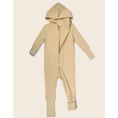 Cuddloom | Grown-On Romper With Hood Beige