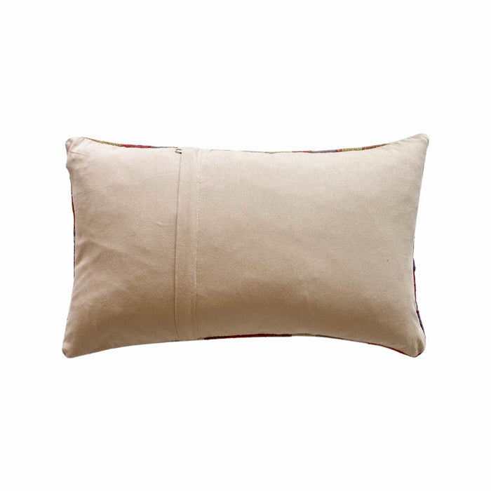 Diego Handmade traditional Turkish kilim lumbar pillow cover made with vintage rugs 12x20 patten