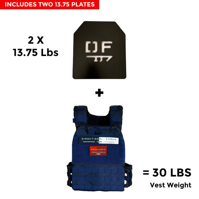 Directional Force Weight Vest Plate - 30 LB Vest Pair