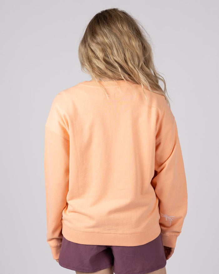 Driver Womens Oversized Sweat Top in Orange