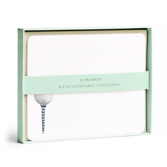 E. Frances Paper - Golf Tee Flat Notes – Boxed Set of 8 Notecards