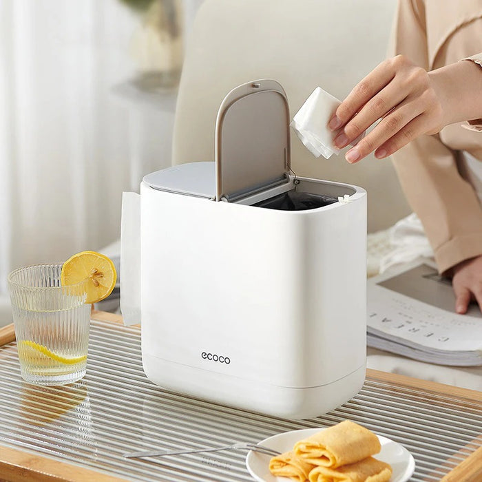 ECOCO Unique Tissue Organizer – 2-in-1 Tissue Dispenser & Mini Trash Bin – Home Hatch Pakistan