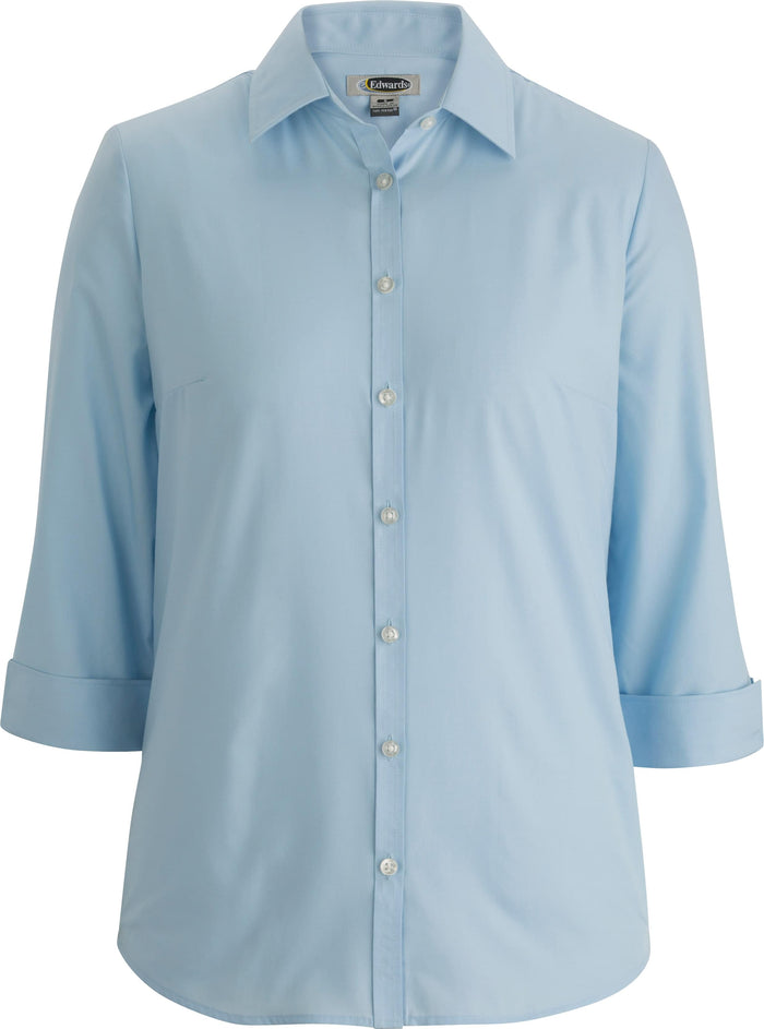 EDWARDS ESSENTIAL BROADCLOTH THREE QUARTER SLEEVE LADIES SHIRT