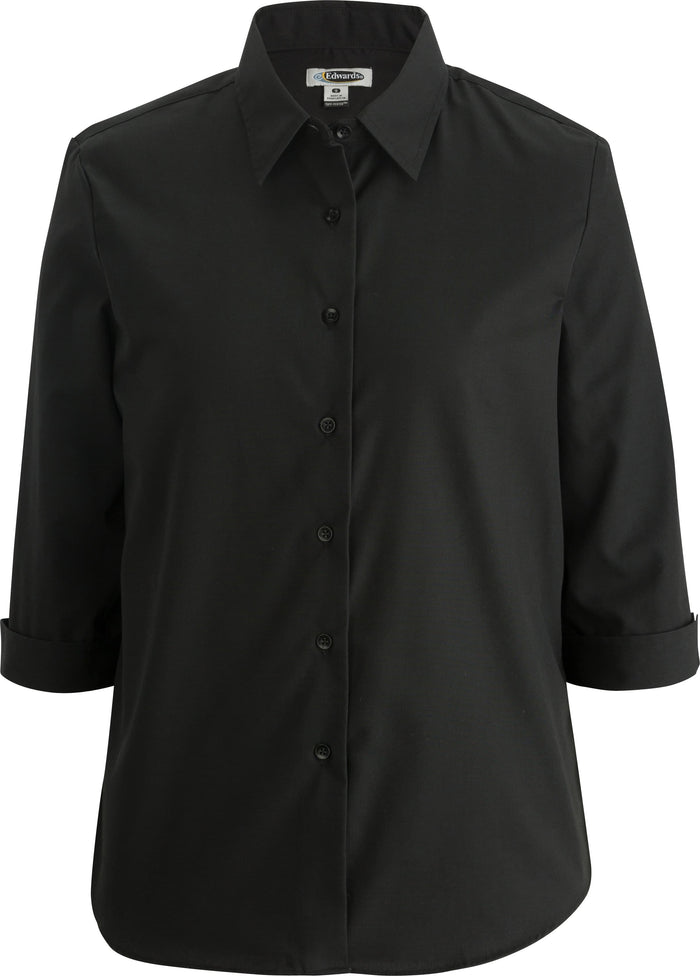 EDWARDS ESSENTIAL BROADCLOTH THREE QUARTER SLEEVE LADIES SHIRT