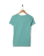 Essential Womens Short Sleeve V-Neck T-Shirt in Blue