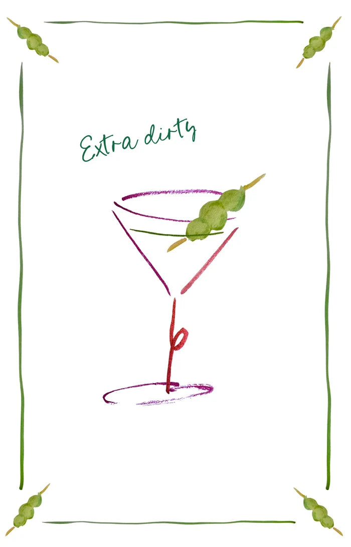 Extra Dirty Martini Tea Towel