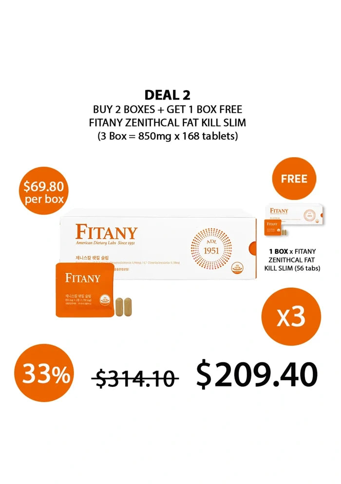 (BUY 2+1 FREE ORANGE) FITANY FAT KILL SLIM TABLET