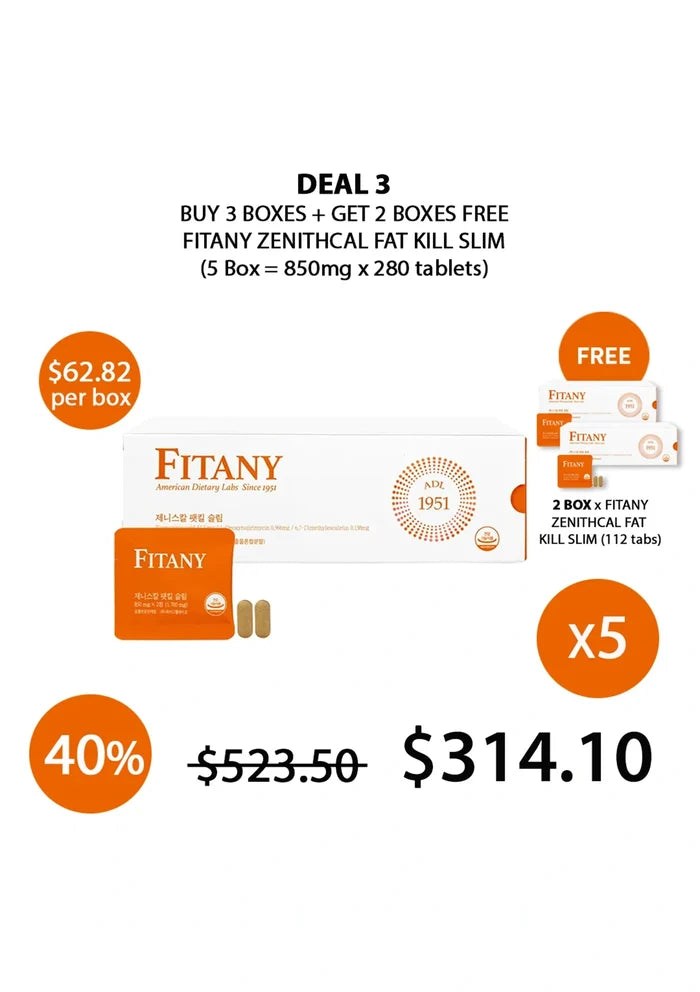 (BUY 3+2 FREE ORANGE) FITANY FAT KILL SLIM TABLET